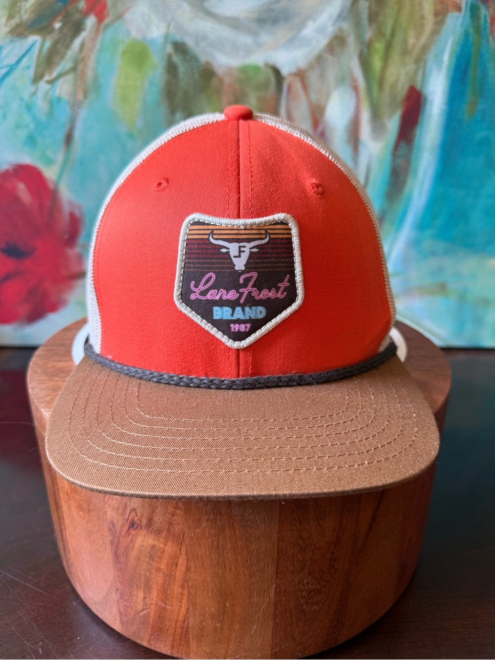 Lane Frost Snapback Hat New Men's Rodeo Mesh Back Trucker Baseball Cap